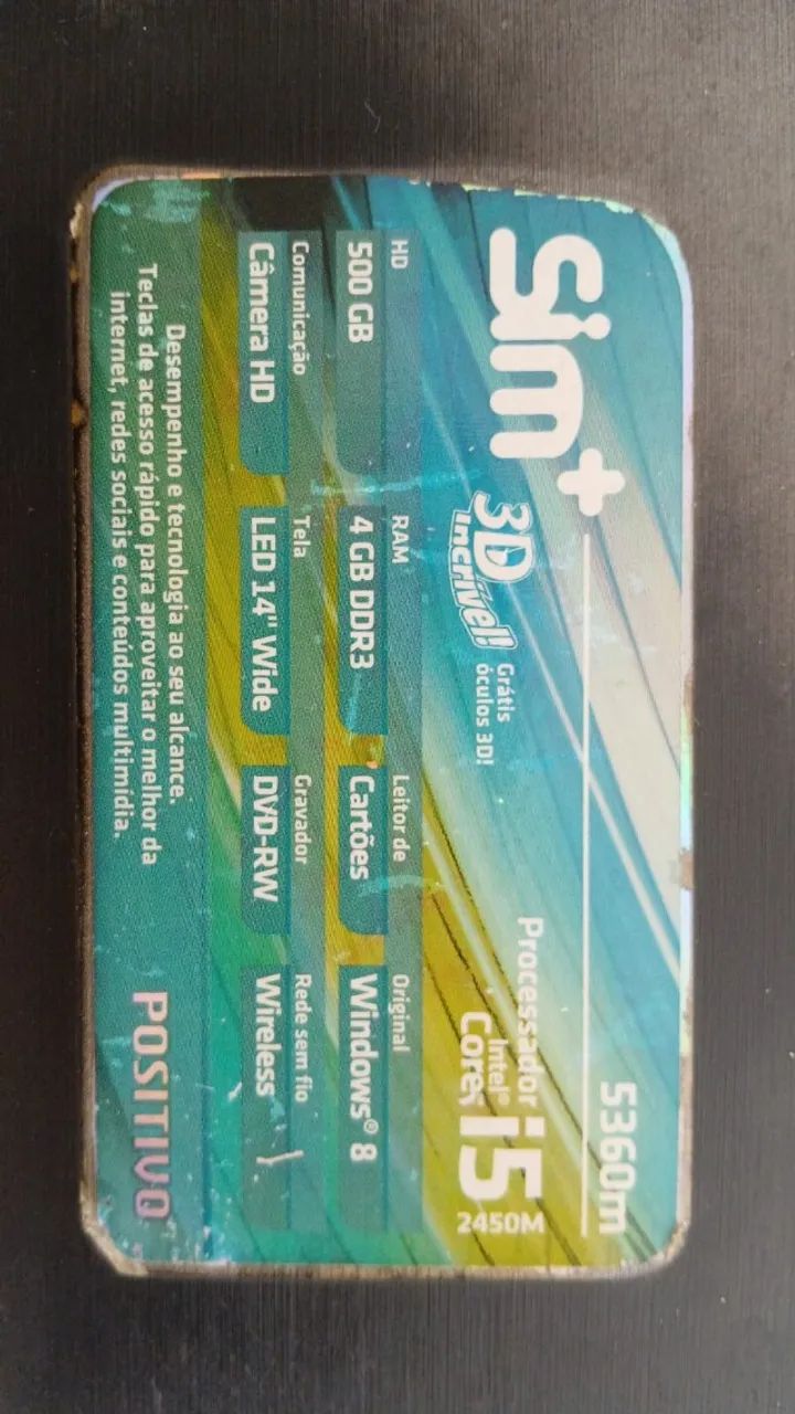 Notebook SIM+ i5-2450M COM SSD DE 240GB KINGSTON - Foto 2