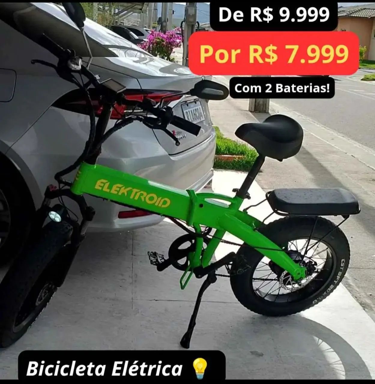 BICICLETA ELÉTRICA (COM DUAS BATERIAS )