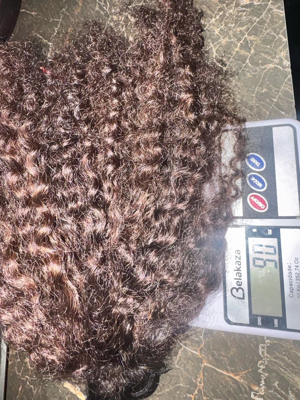 Cabelo humano cacho 1 bem fechado