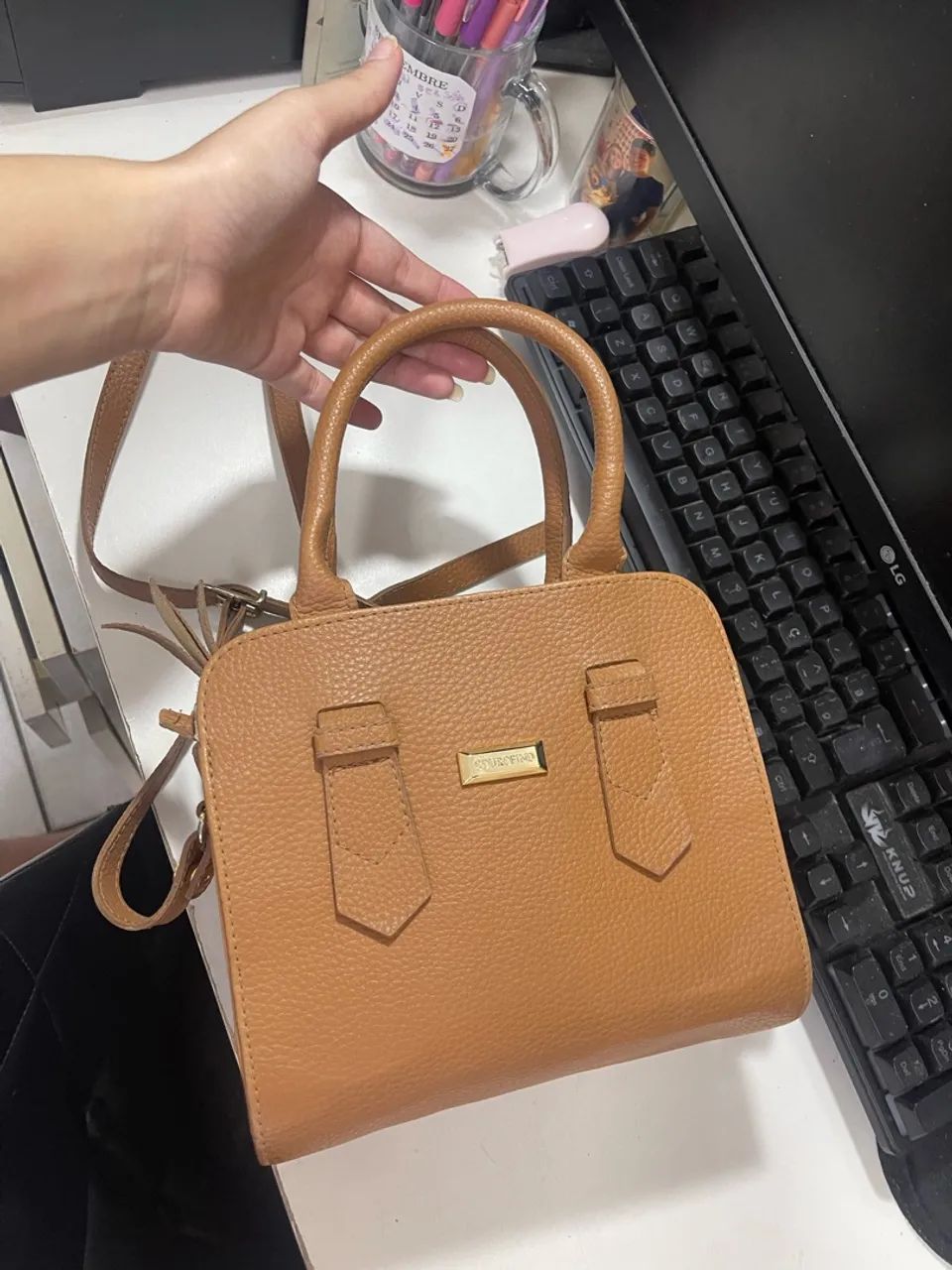 Bolsa couro fino - Foto 3