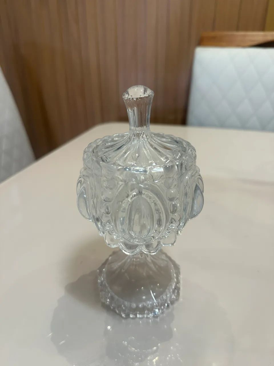 Kit com 3 potiches de vidro decorativos com tampa  - Foto 4