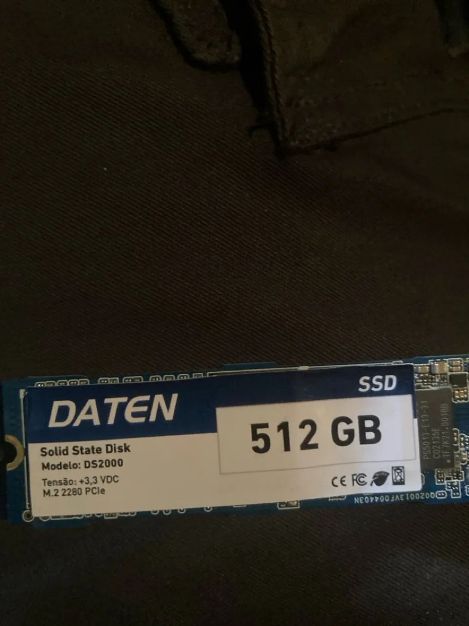 Ssd nvme ds2000 512 GB