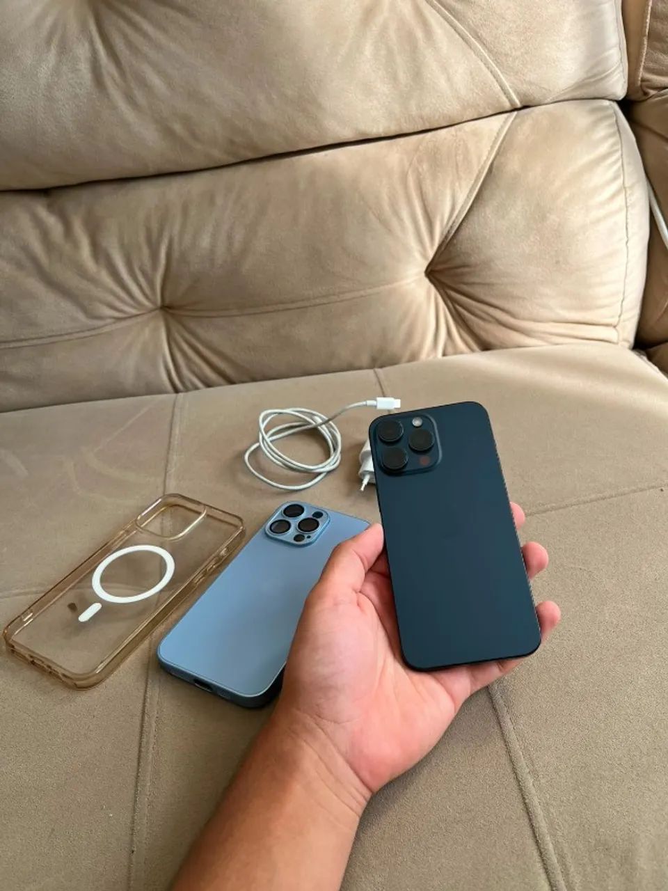 iPhone 15 Pro Max 256GB Titânio Azul - Foto 2