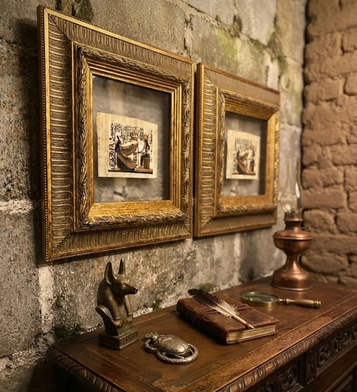 Quadros com Papiros egípcios 
