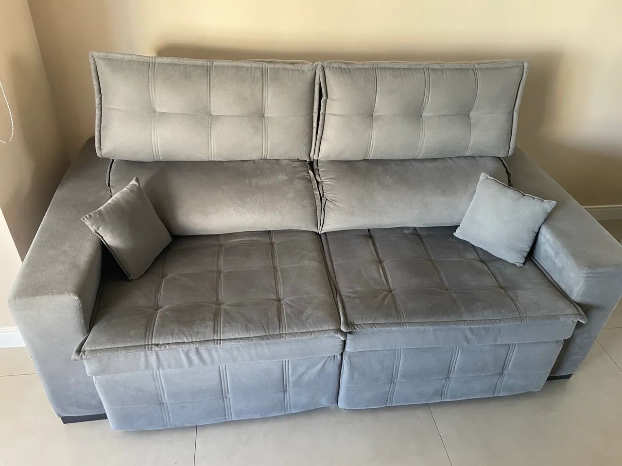Sofá mola ensacada retrátil seminovo - Foto 5