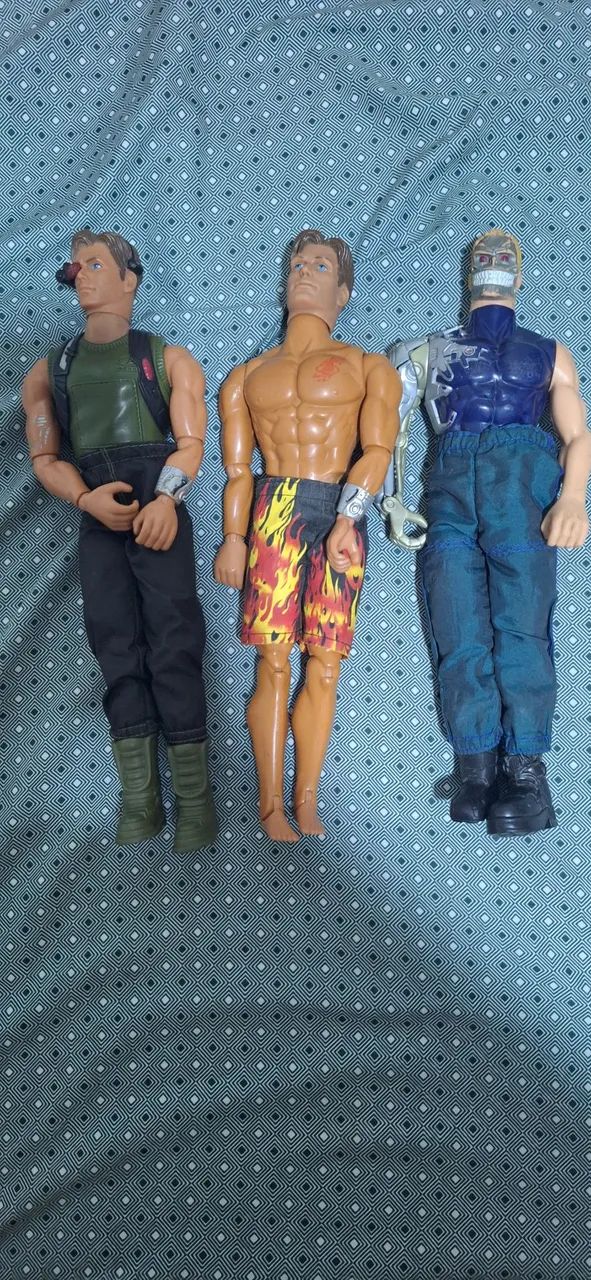 Trio de Bonecos Max Steel ANTIGUIDADE 