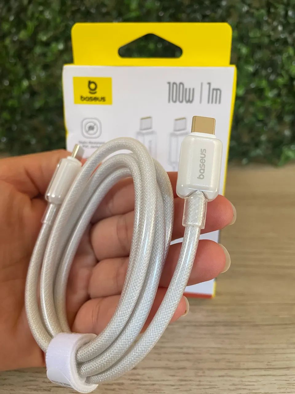Cabo Baseus tipo c dupla proteção 100W 1M  - Foto 3