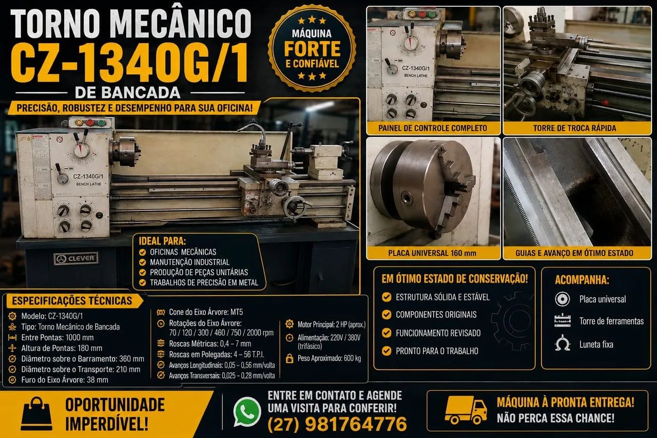 TORNO MECÂNICO  - Foto 4