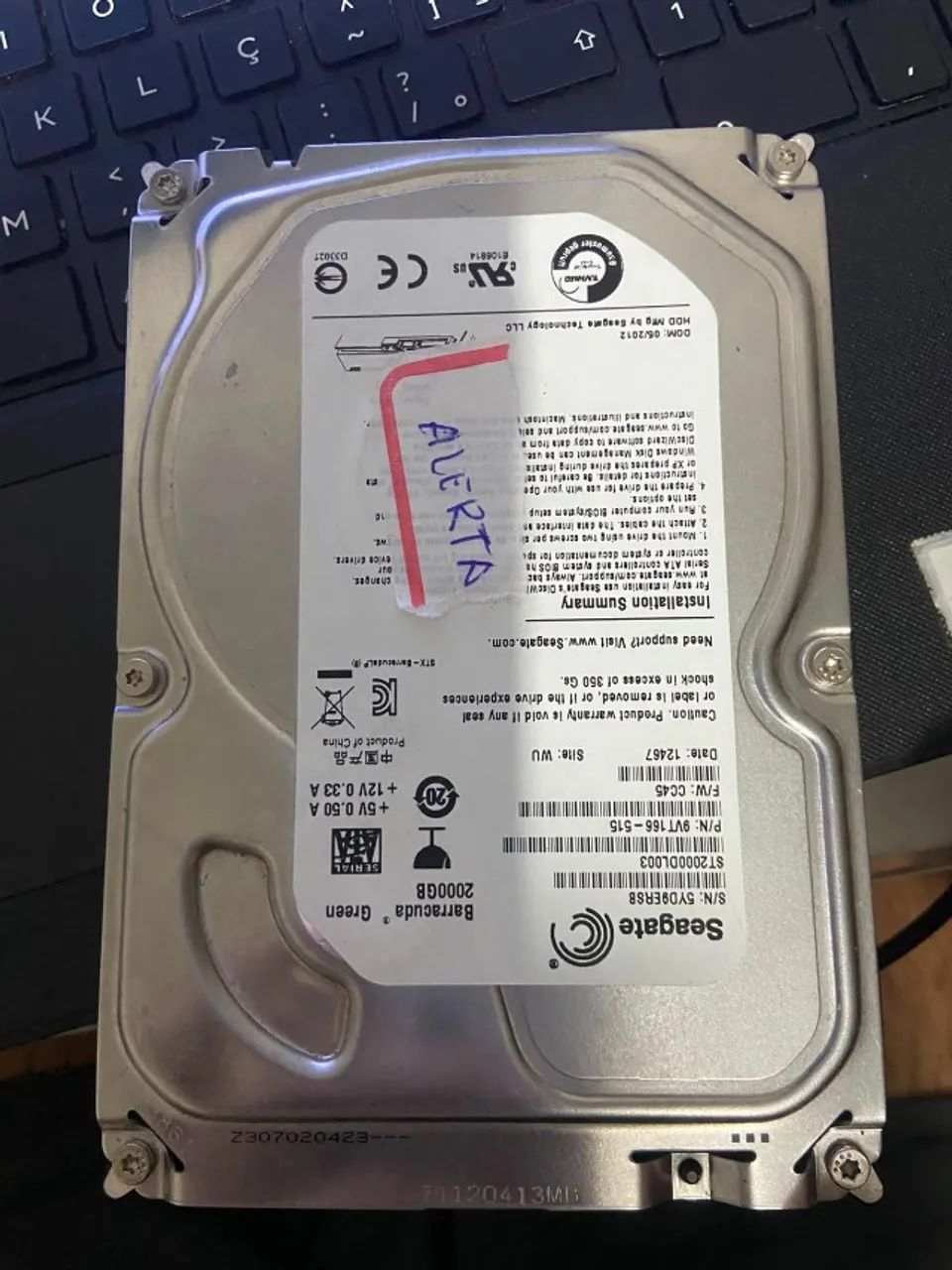 HD 2Tb 3,5' com alerta