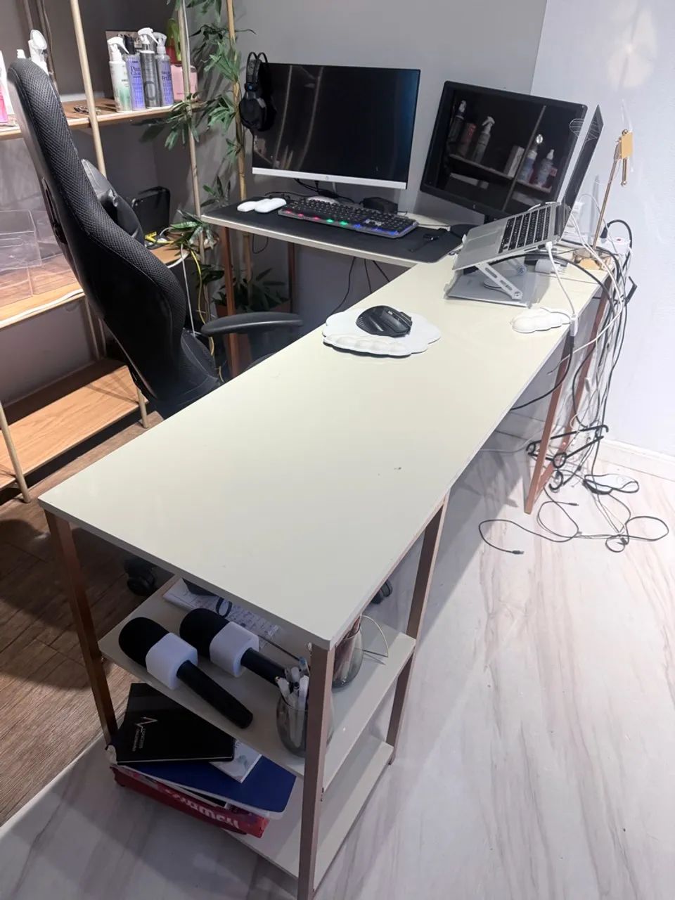 Mesa de escritório formato L - Foto 3