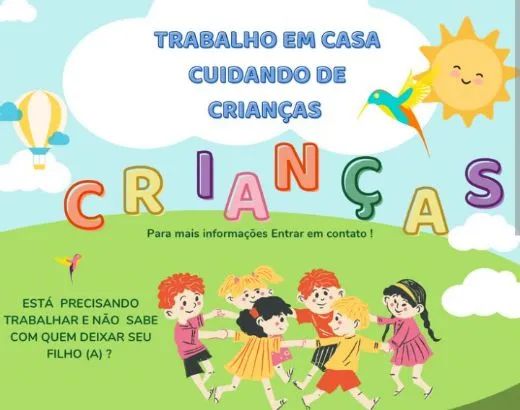 Cuida- se de criança na minha casa. 