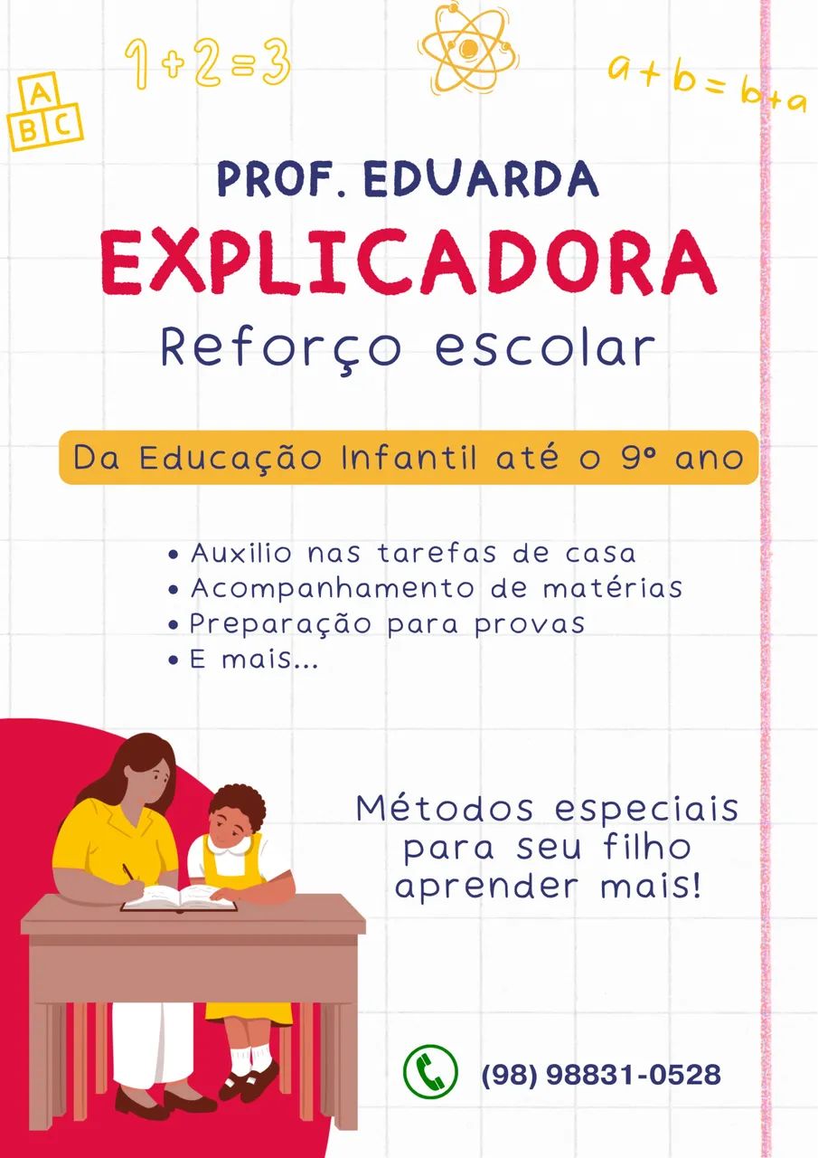 Aulas de reforço escolar