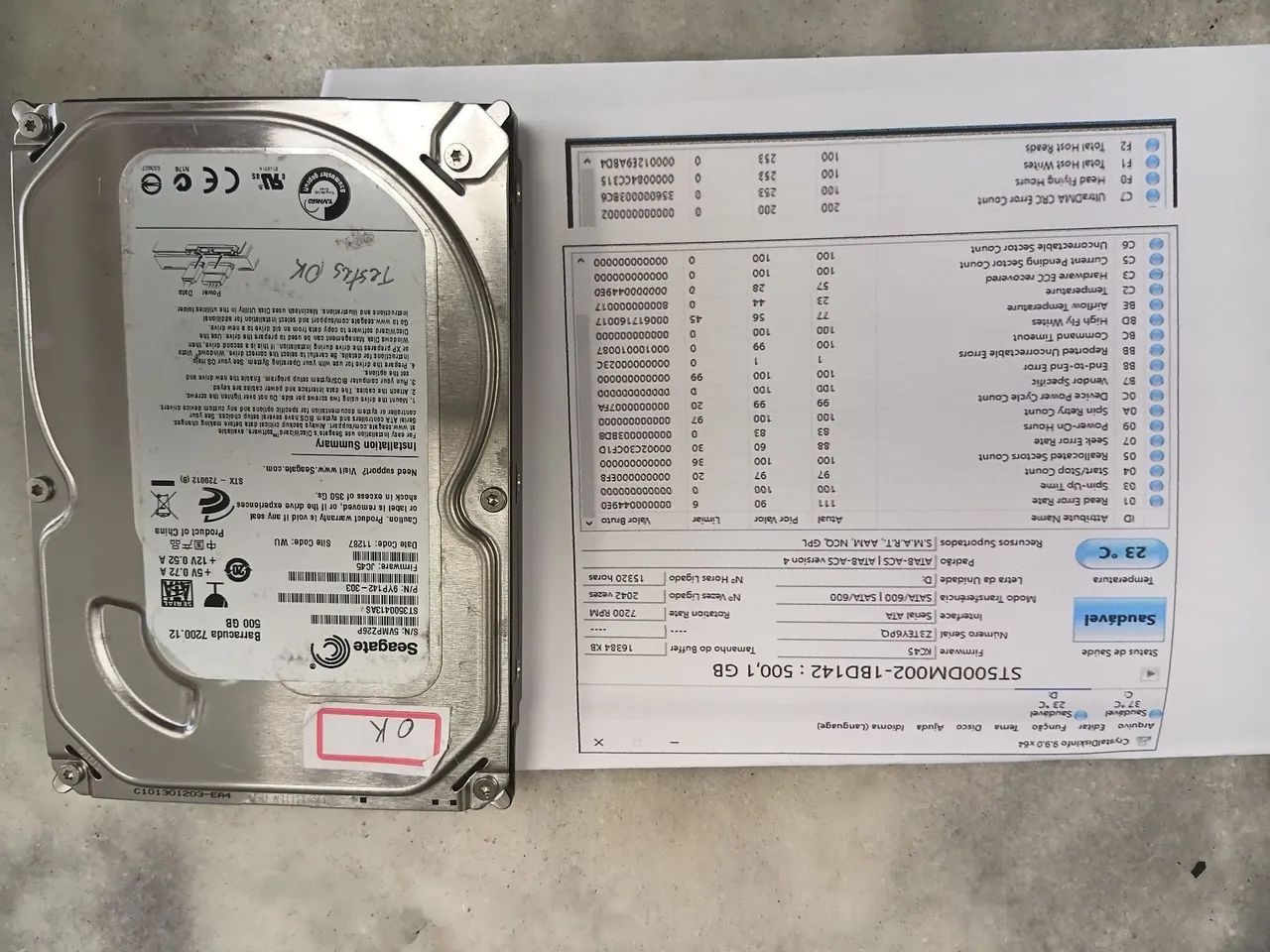 Hd seagate 500 gigas