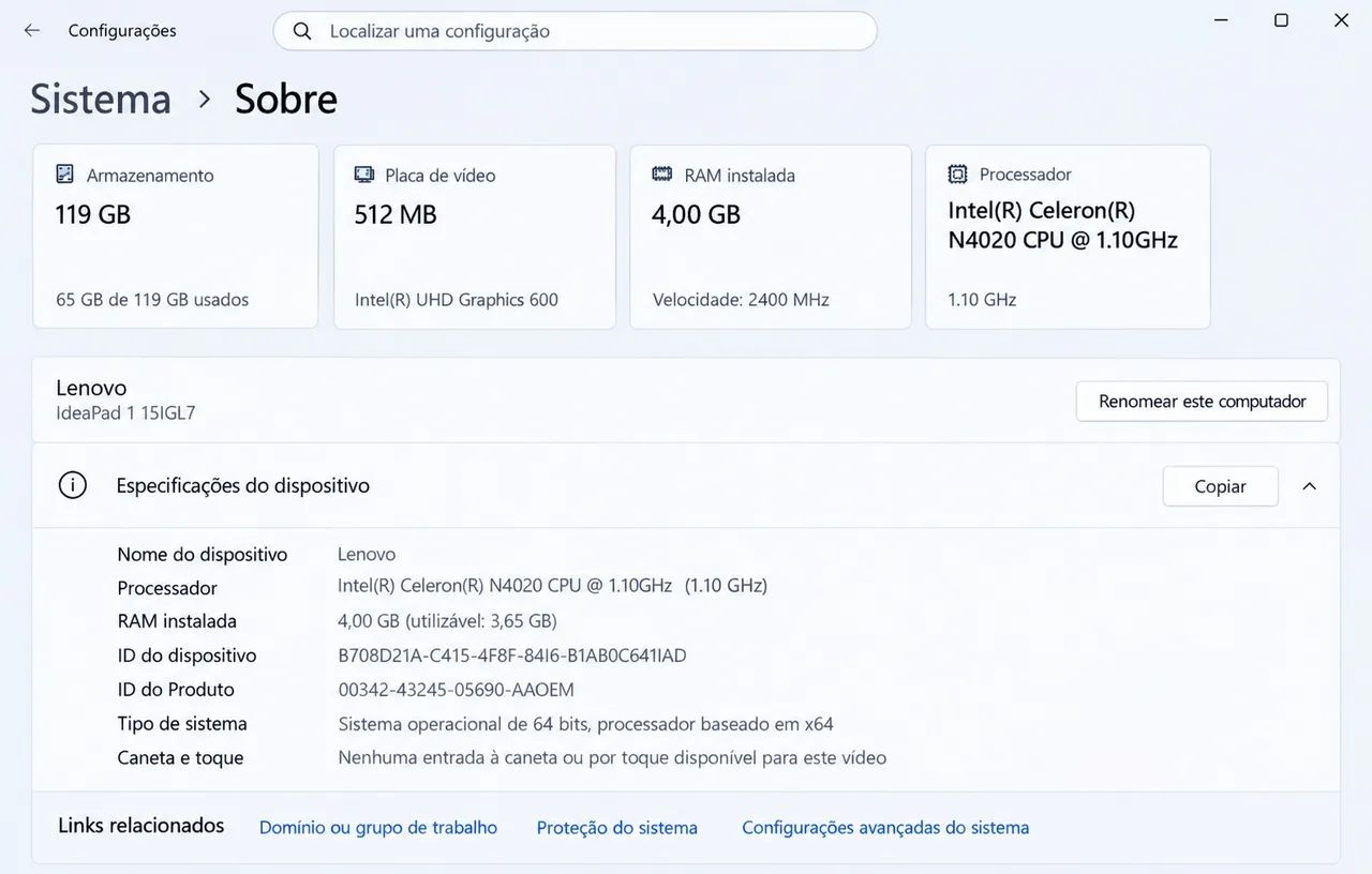 Notebook Lenovo IdeaPad 1 - Foto 2