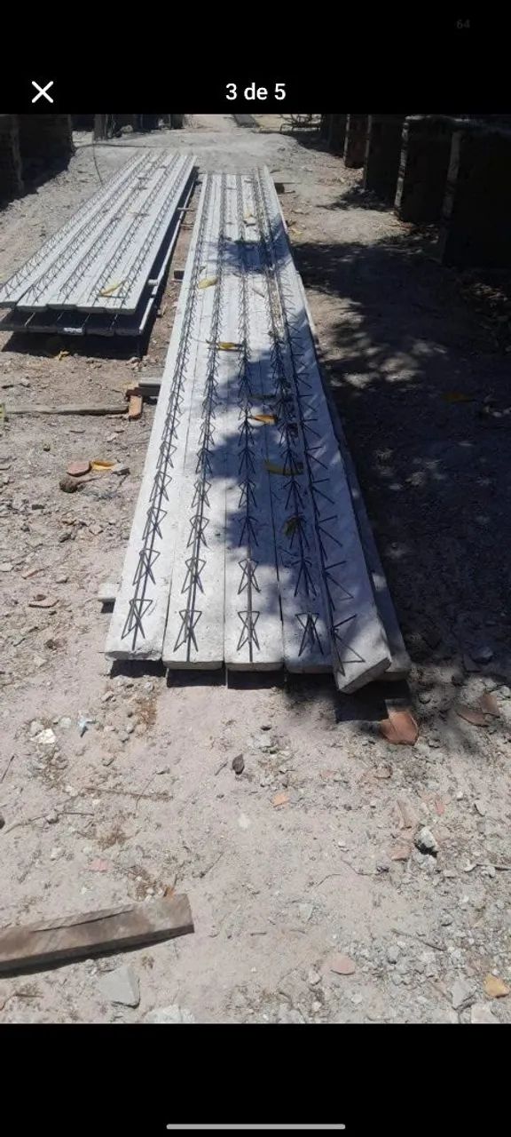 Laje trilho e telas calulas