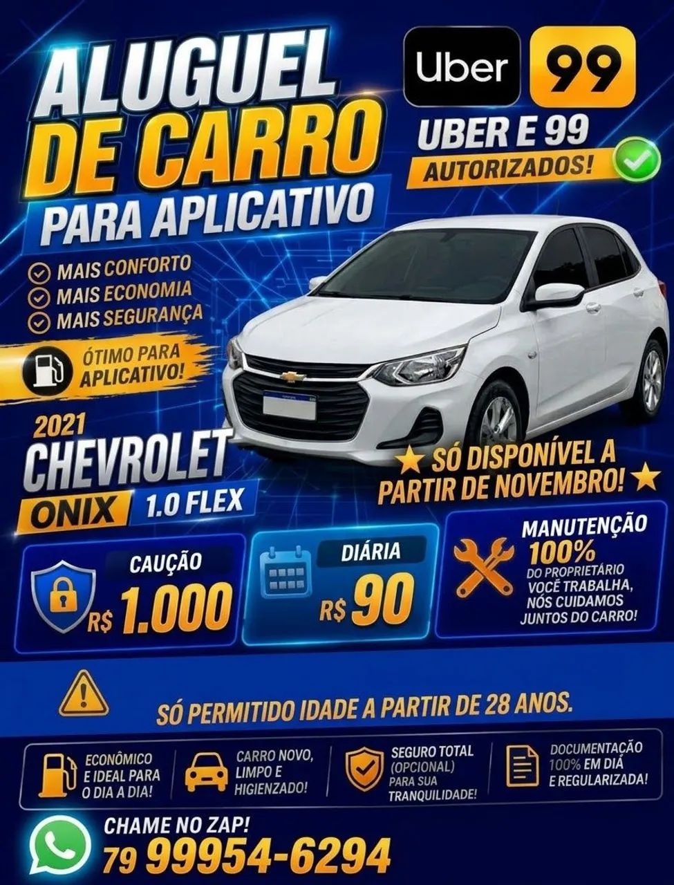 Alugo carro para aplicativo 