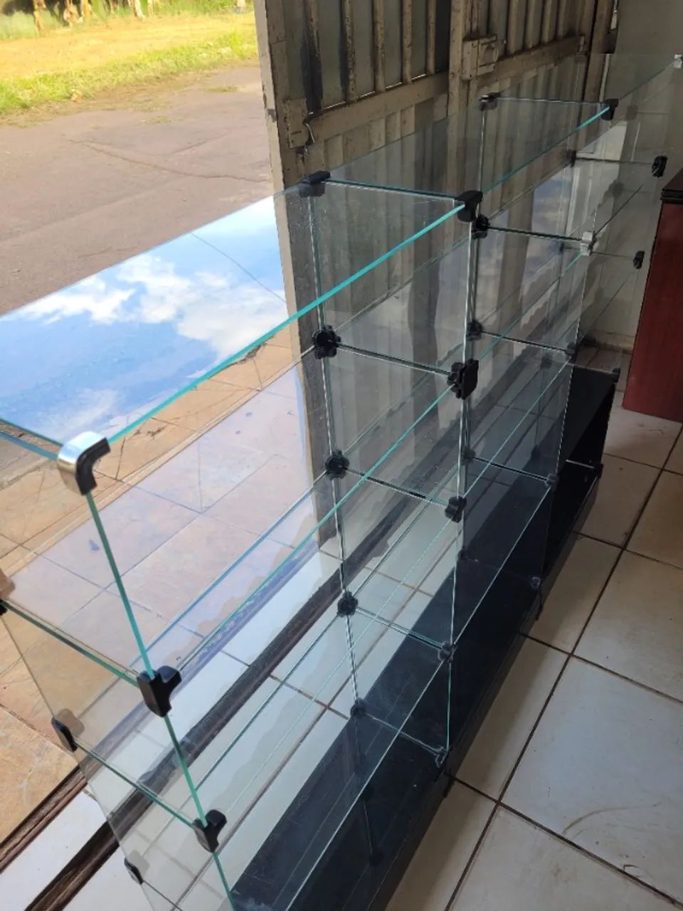 Vitrine de vidro, prateleiras -155x115cm - Foto 5