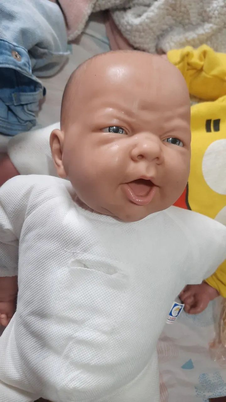 Bebê reborn ninos com chupeta e mamadeira - Foto 3
