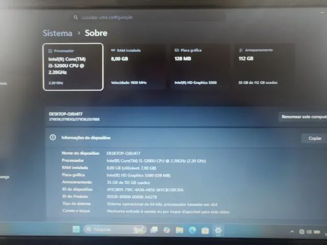 Notebook Samsung core i5 8 gigas com SSD - Foto 4
