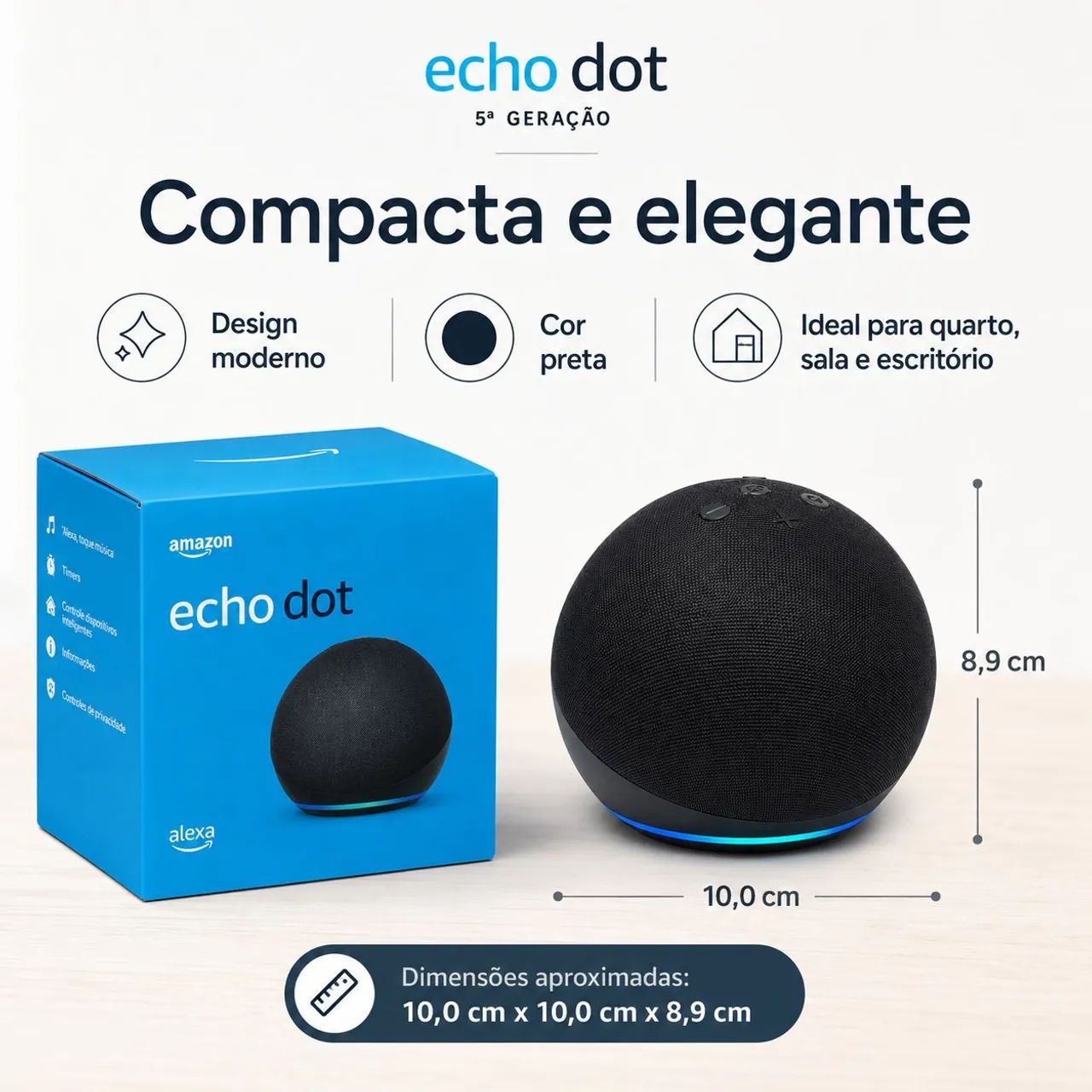 Alexa Echo Dot 5 Amazon Original Lacrada - Foto 4