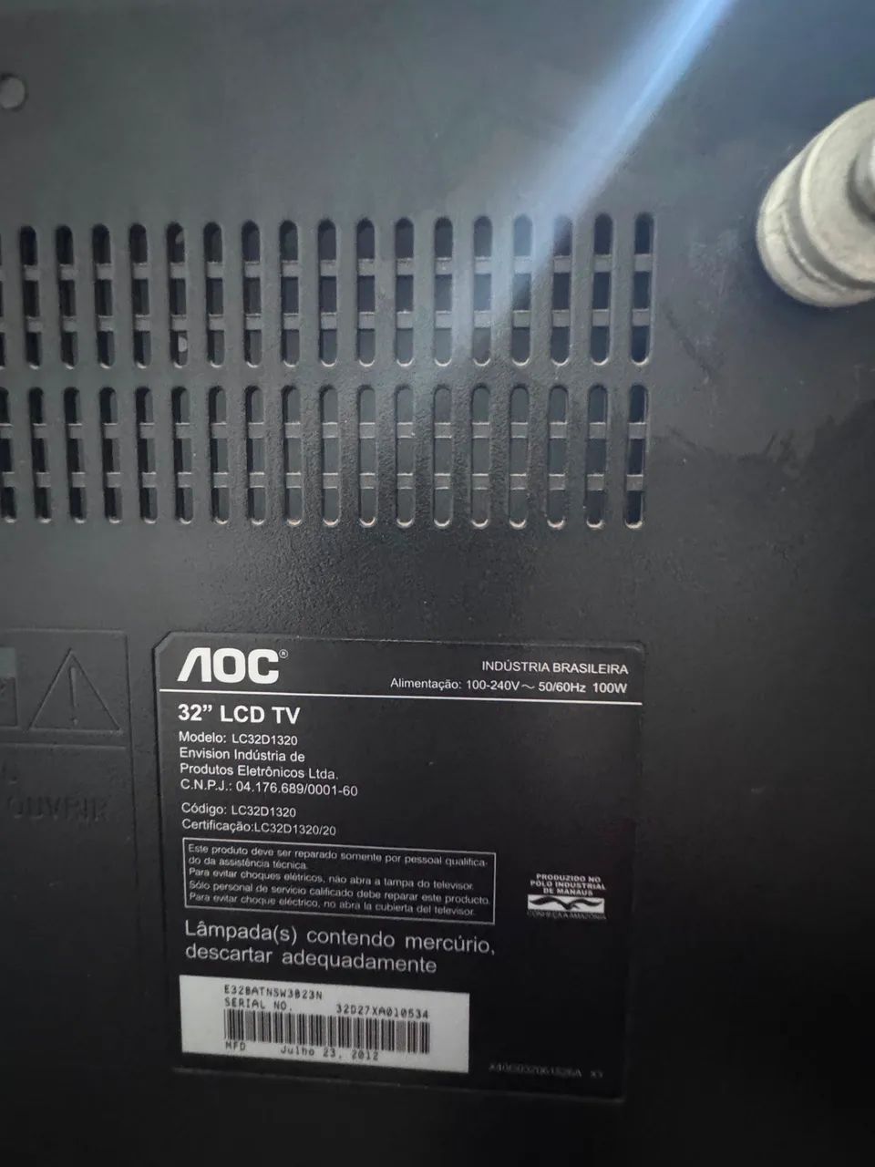 Vendo TV AOC 32 polegadas LCD. - Foto 2