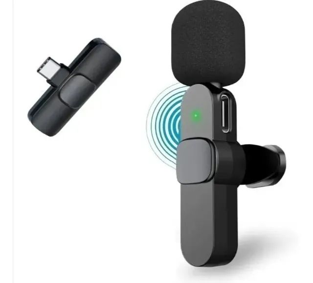 Microfone Lapela Sem Fio (Tipo C) Android E iPhone K9 - Foto 2