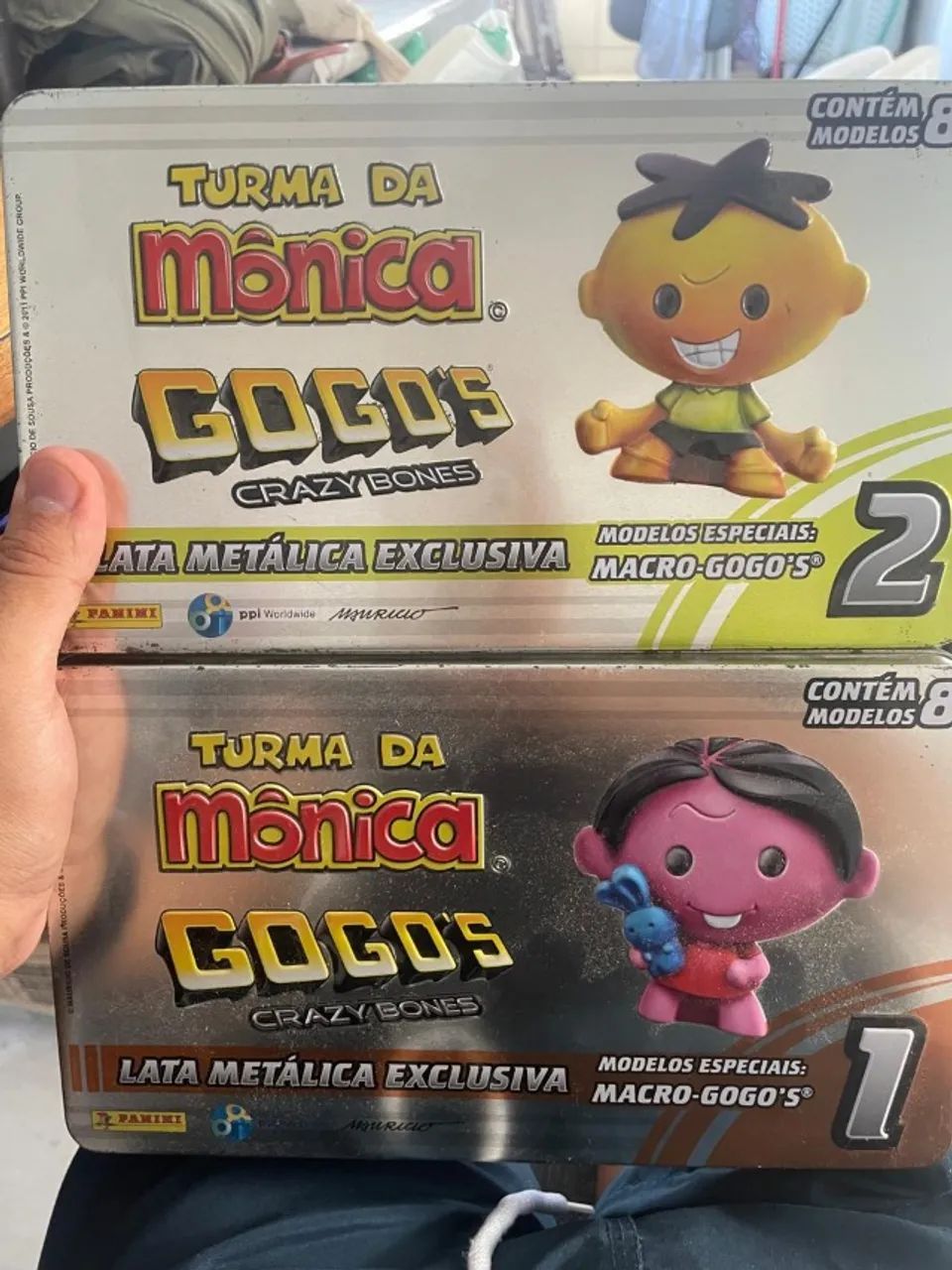 Gogo's Crazy Bones Turma Da Mônica Em 2 Latas Metálicas