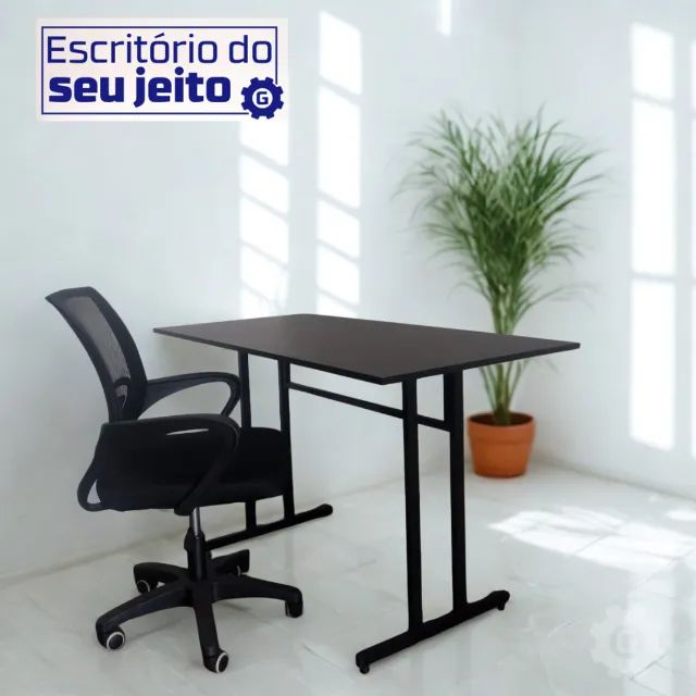 Escrivaninha Reforçada 1,20m Nova Mesa de Escritório Multiuso Computador Notebook Estudo - Foto 2