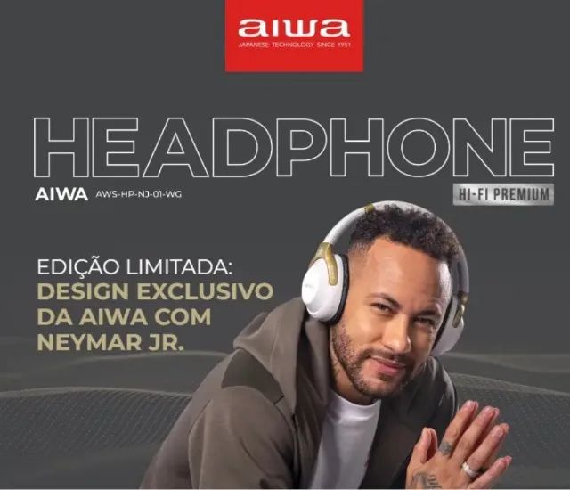 Fone De Ouvido Headphone Neymar Jr. Aiwa AWS-HP-NJ-01-WG. EDIÇÃO L - Foto 2