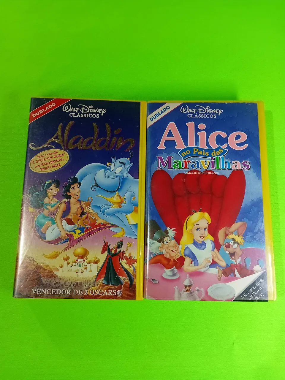 Lote 2 VHS Disney Aladdin e Alice
