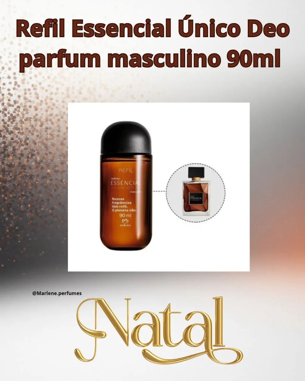 Refil Essencial Único Deo parfum masculino 90ml 