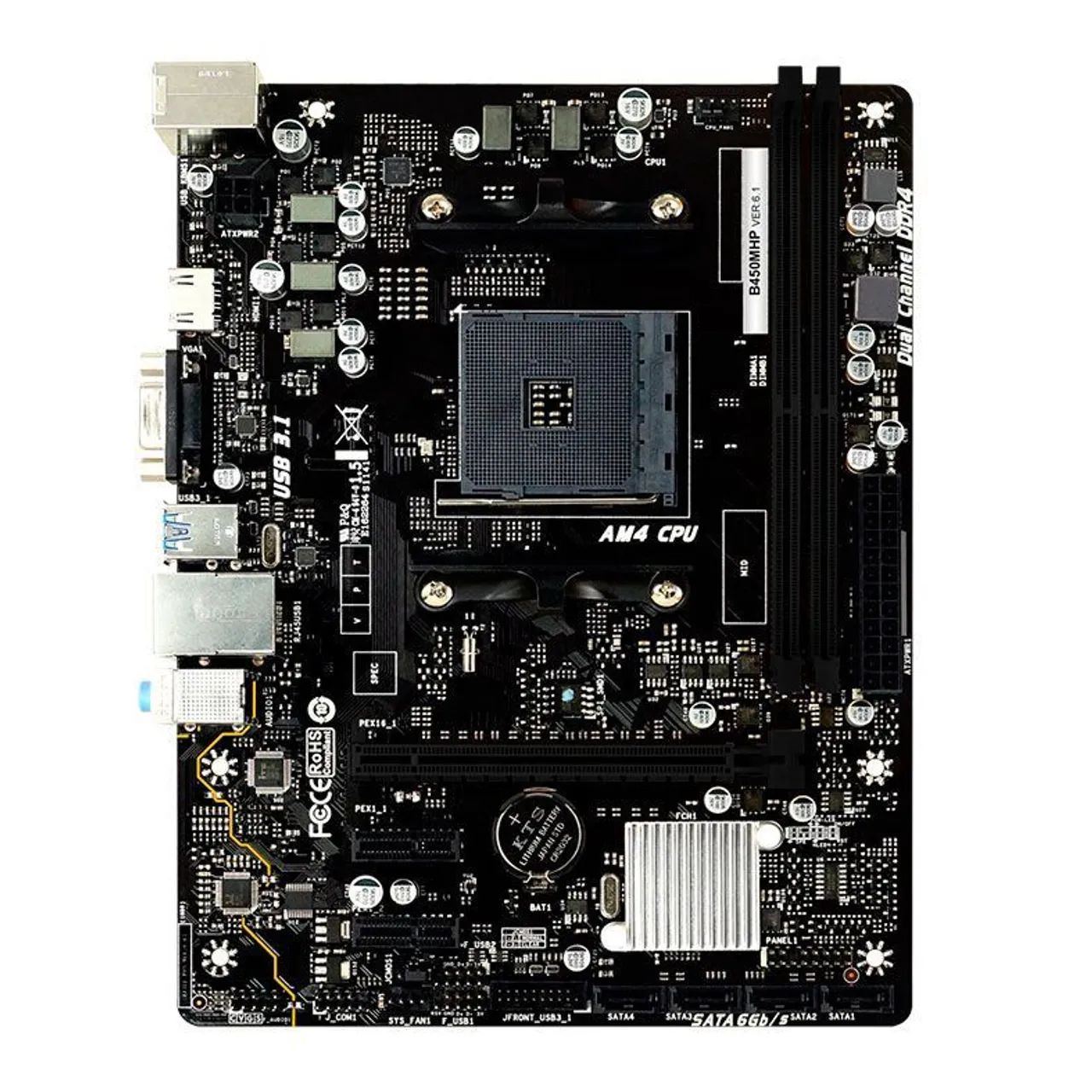Placa Mãe b450mph Biostar ddr4,m-ATX.
