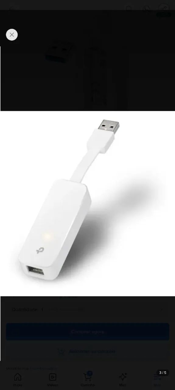 Adaptador Rede Ethernet Gigabit Usb 3.0 Lan Tp Link Ue300