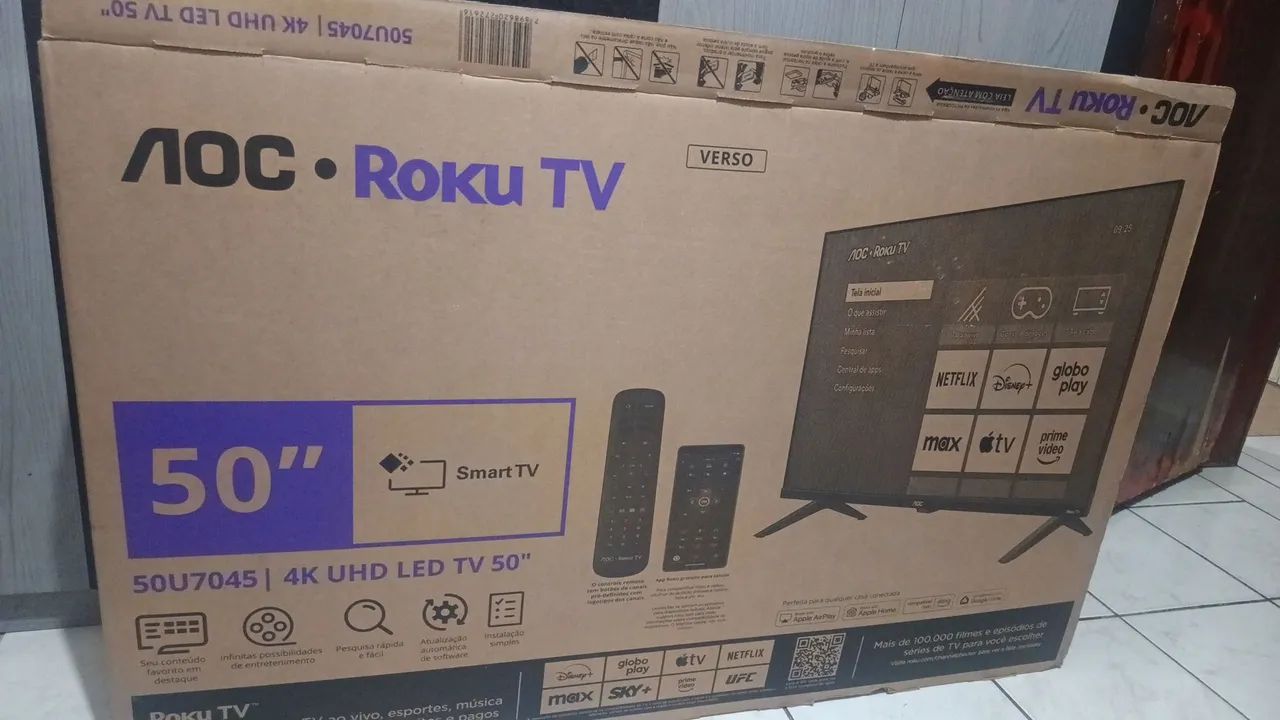 Tv Smart 50 polegadas AOC Roku TV UHC - Foto 2