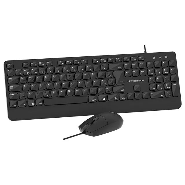 Kit Teclado e Mouse C3Tech KT-150BK - WZetta
