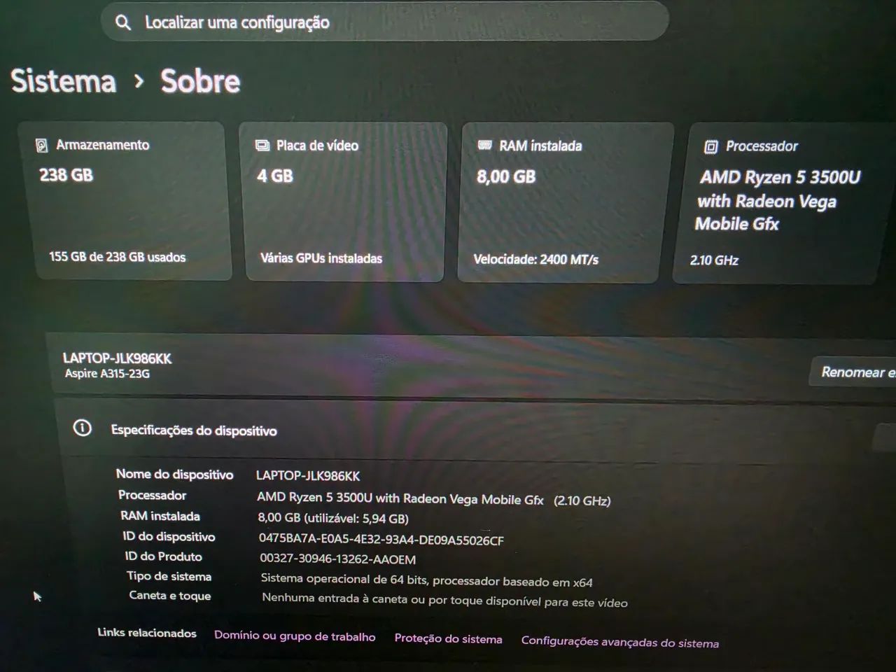 Notebook Acer Aspire 3 Ryzen 5 SSD - Foto 4