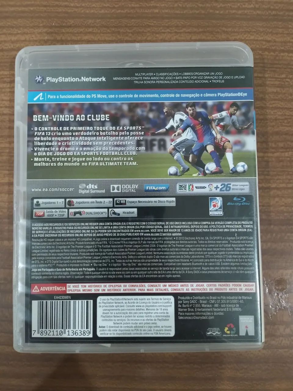 Capa Jogo FiFA13 - PS3 com manual - Foto 2