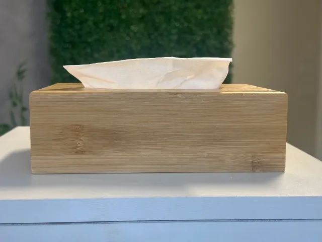 Caixa Porta Lenços De Papel Retangular Em Bambu Interfolhas - Foto 3