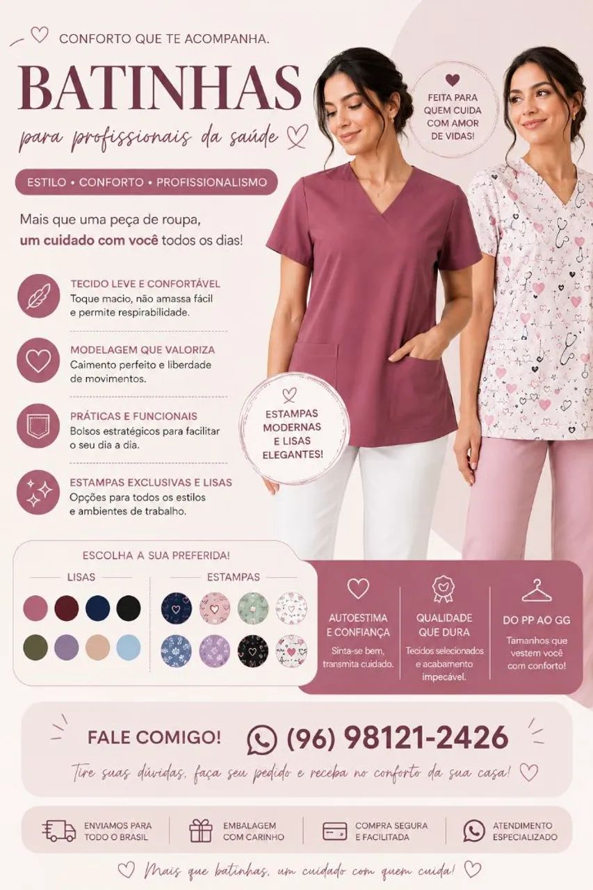Vista-se com estilo, praticidade e elegância para o trabalho! 