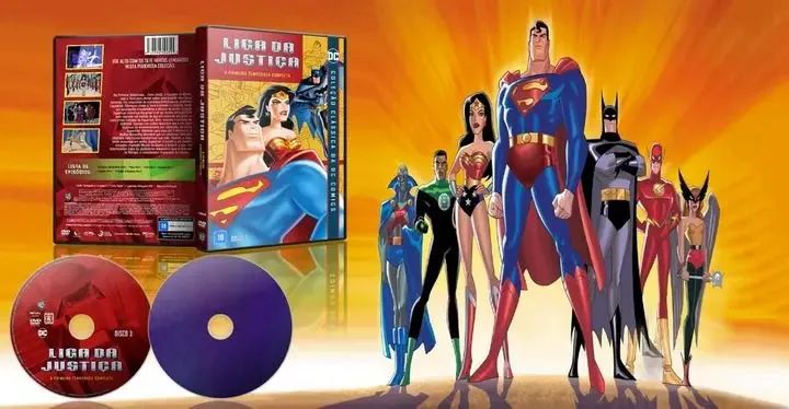 LIGA DA JUSTIÇA E LIGA DA JUSTIÇA SEM LIMITES DVD RARO - CDs, DVDs