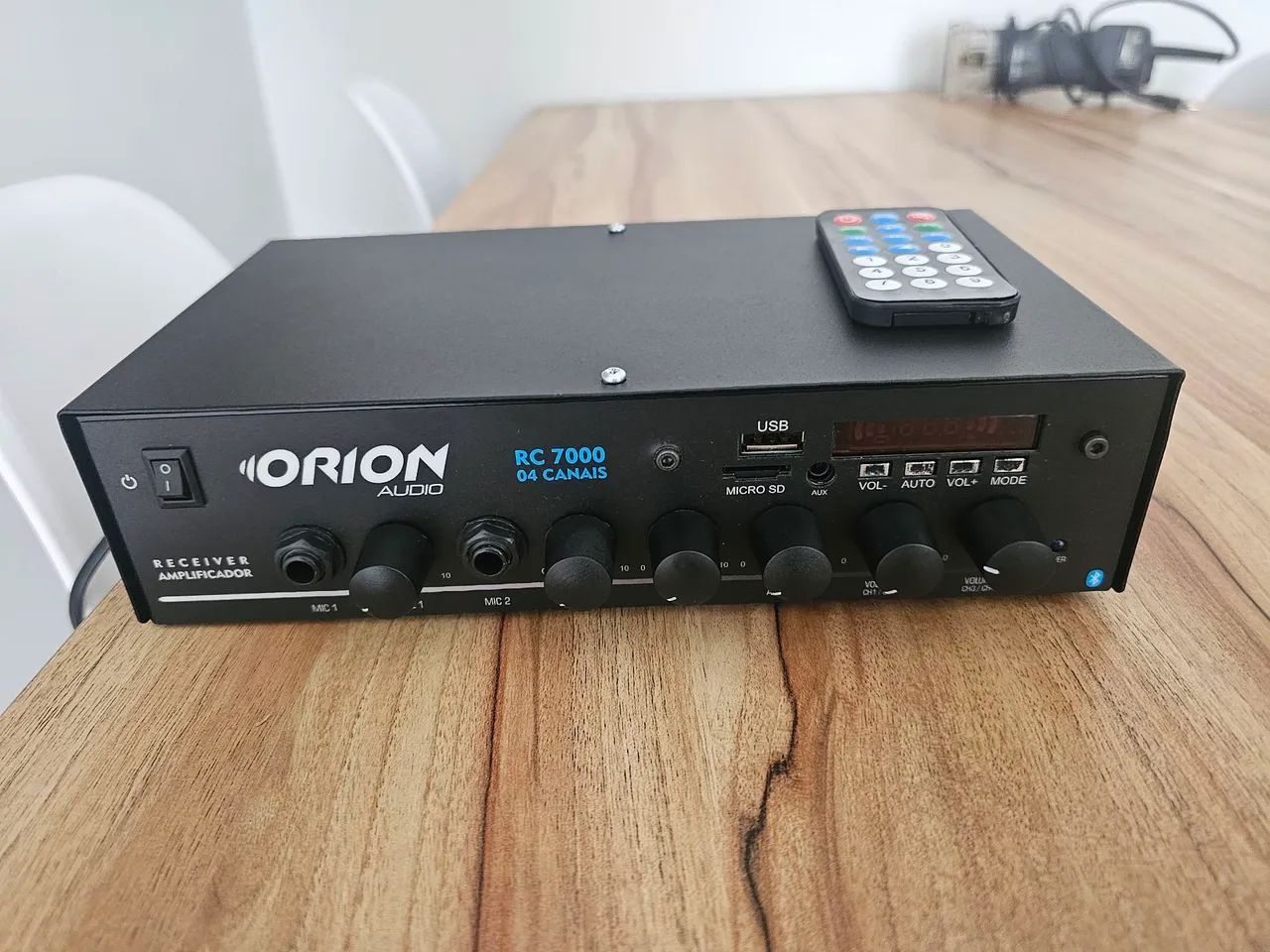 Receiver Amplificador Orion RC 7000 - 4 Canais c/ Bluetooth, USB e FM - Foto 3