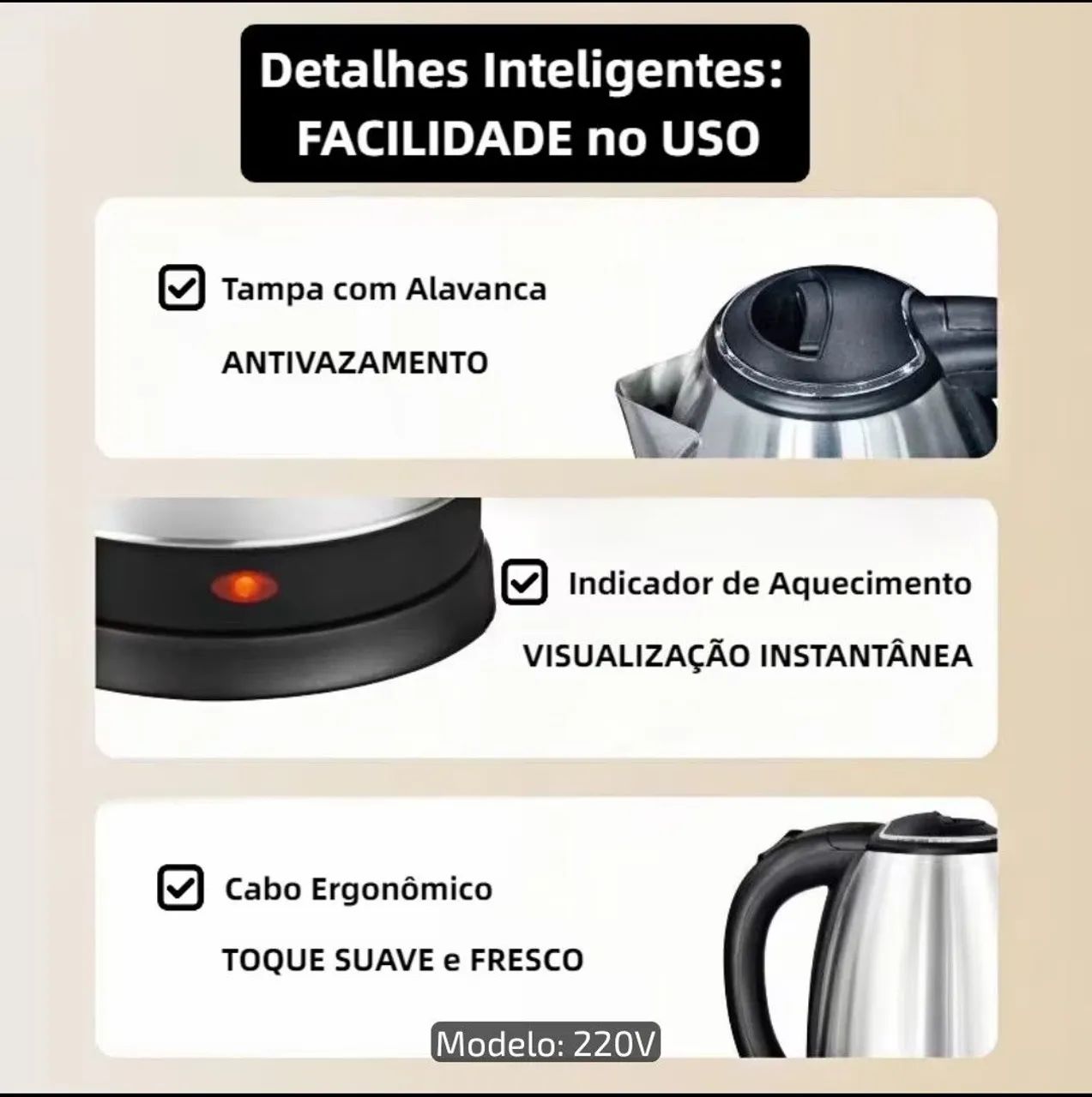 Chaleira elétrica  - Foto 4