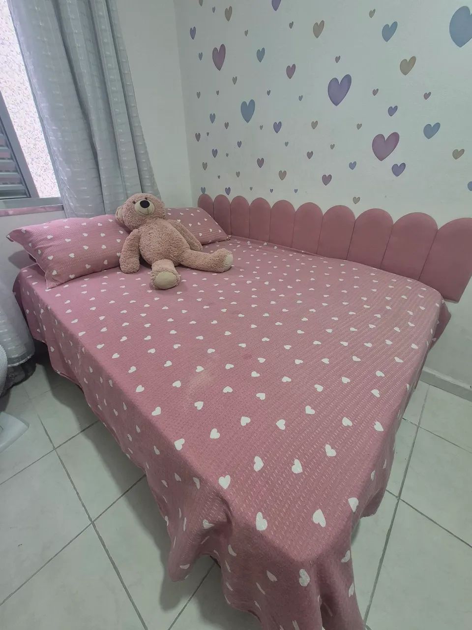 Cama box casal + colchão Ortobom
