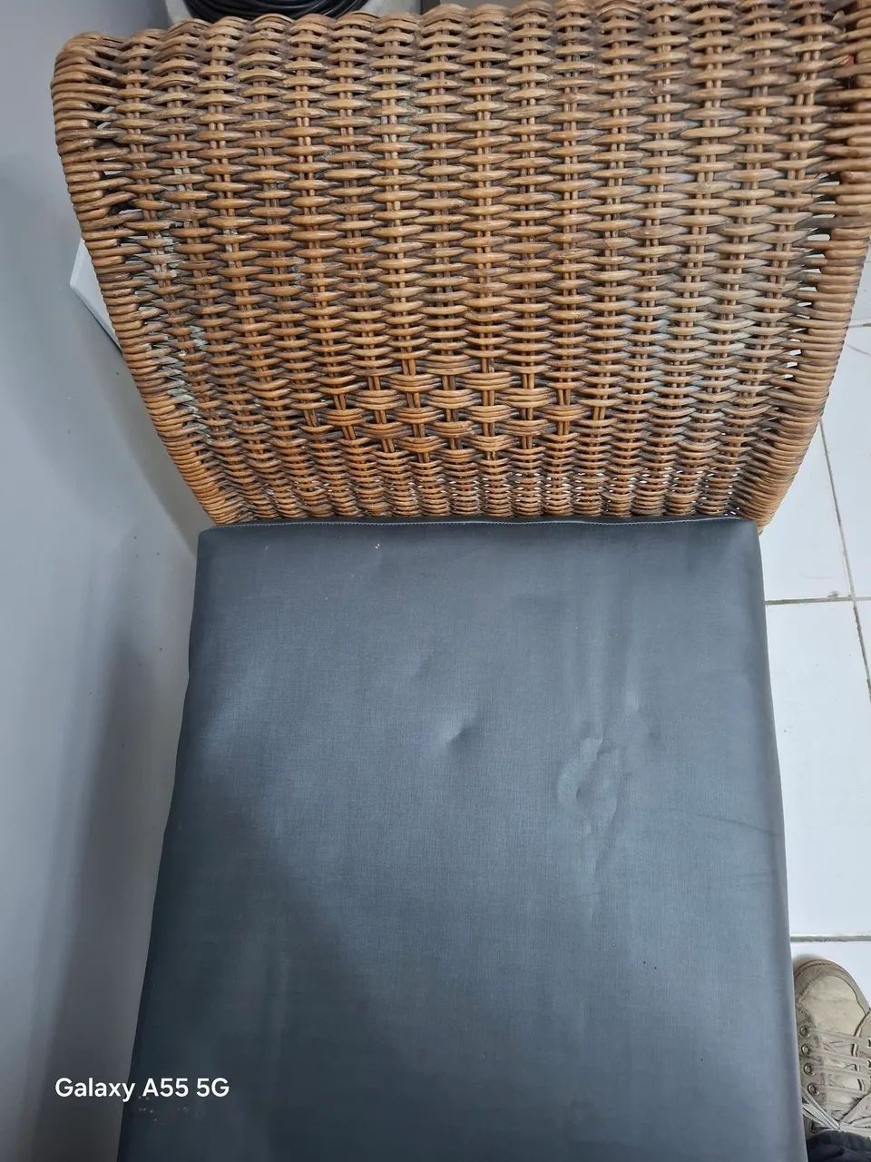Sofá namoradeira- Chaise - Recamier - em vime conjunto de 3 peças  - Foto 4