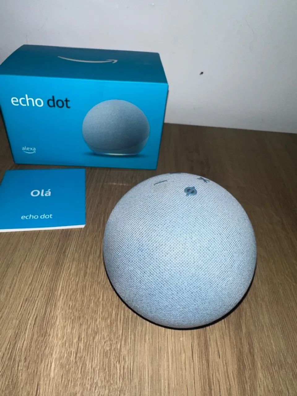 Amazon Echo Dot 4ª Geração Azul - Completa com Caixa - Foto 4