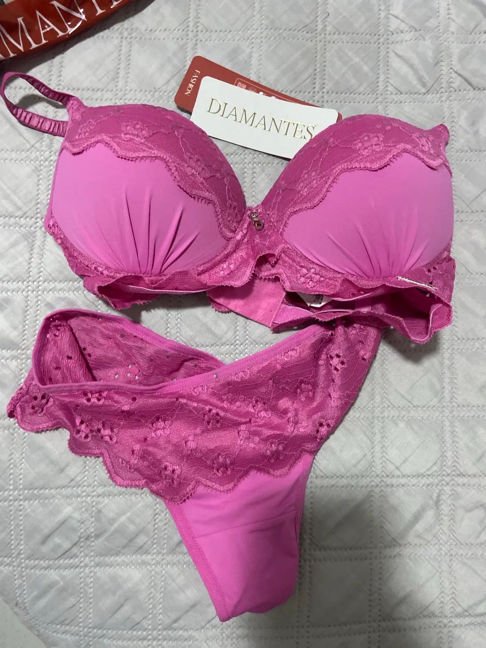 Conjunto Lingerie C/base + biquíni - Diamantes  - Foto 2