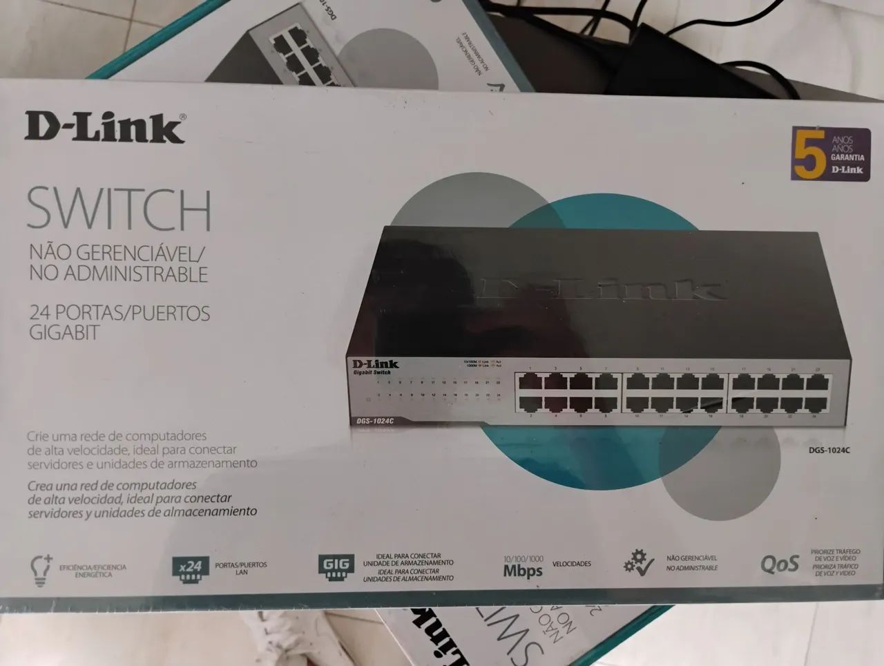Switch D-Link 24 portas DGS-1024C