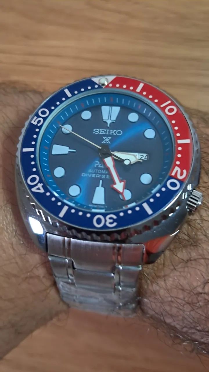 Relógio Seiko Turtle Pepsi