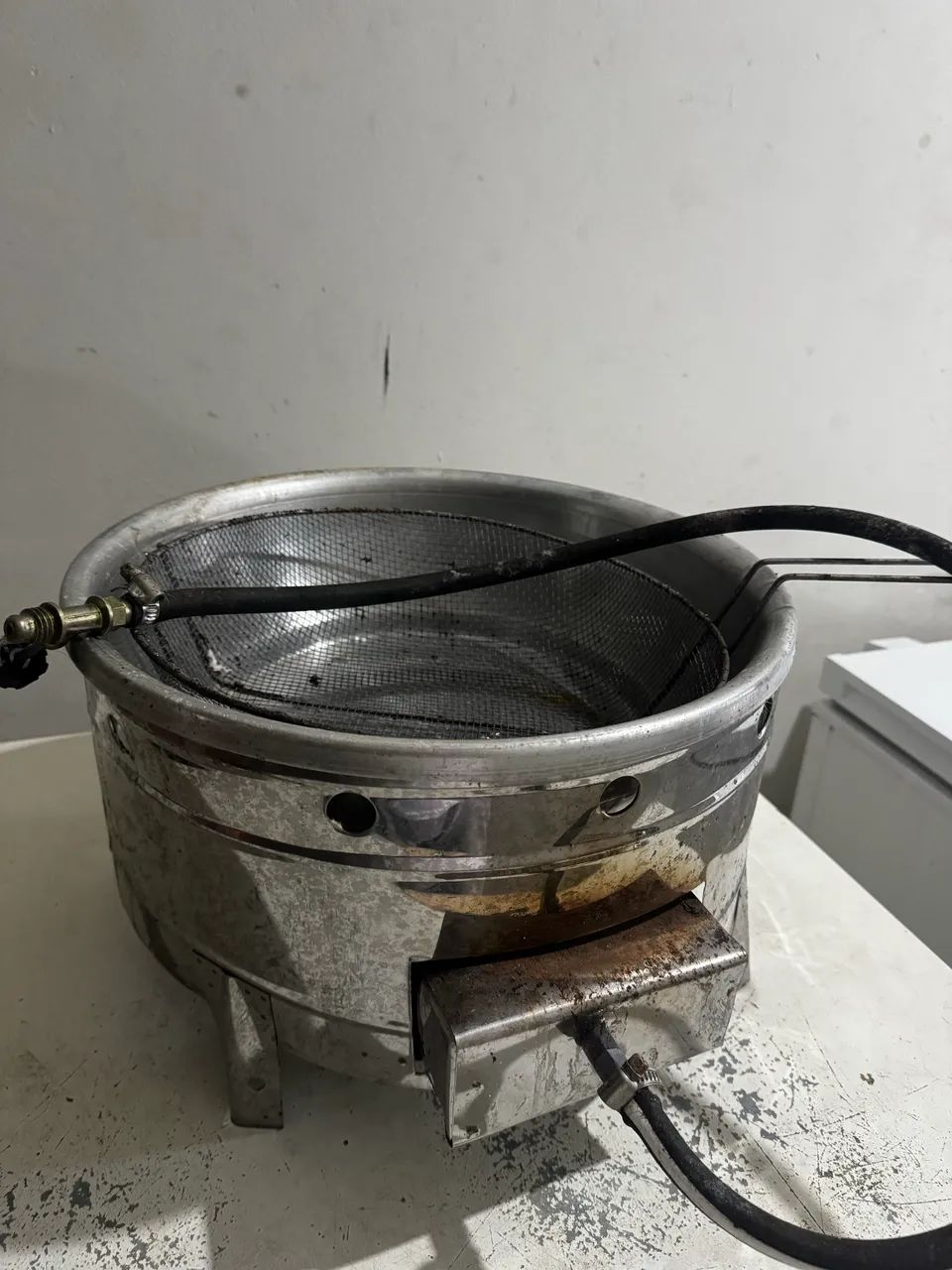 Fritador de salgados a gás em inox