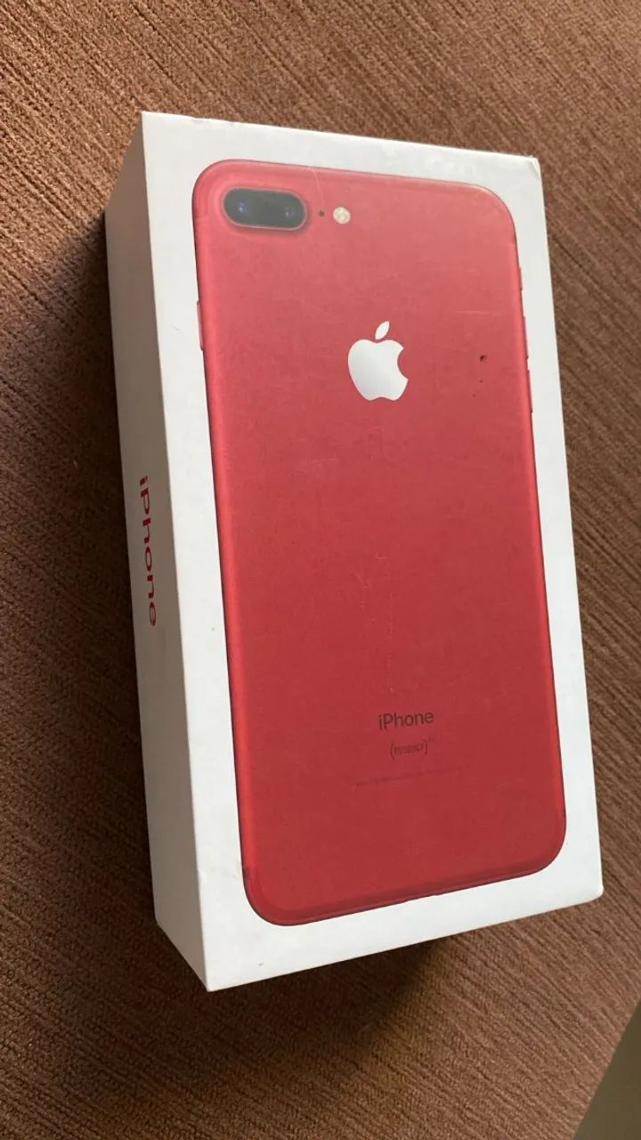 iPhone 7 Plus 256 Giga de memória, vermelho, nota fiscal, ótimo